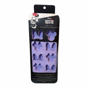 Disney Minnie Mouse & Bows Purple Silicone Ice Cube Tray Set of 2